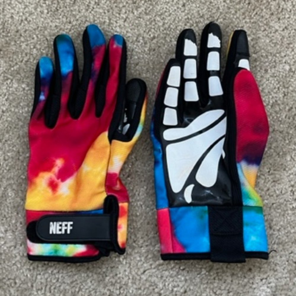 Neff Snowboard Park Gloves, Men, Tie Die multi-color, Small